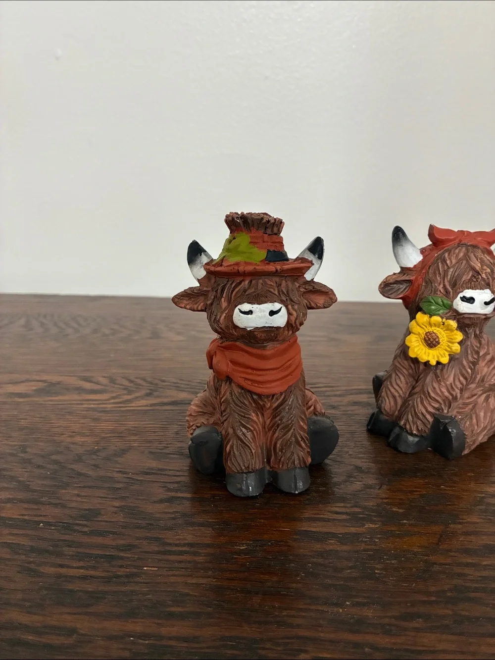 NWT- Set of 3- Fall Harvest- The rHighland Cow Figurines